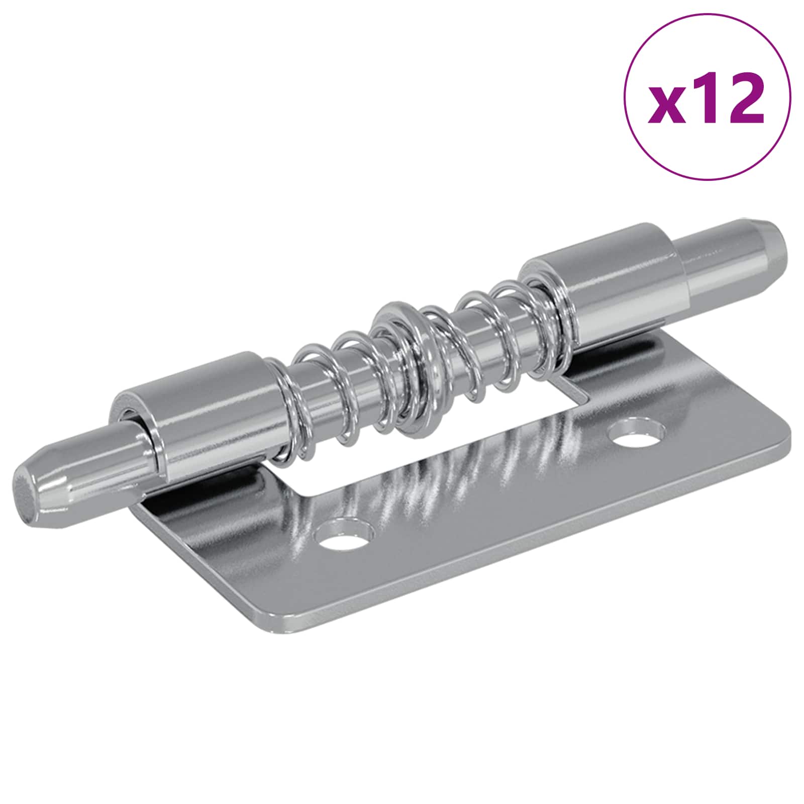 Thumbnail - vidaXL Riegel 12 pcs Silber 46 x 17 x 1,2 mm Stahl