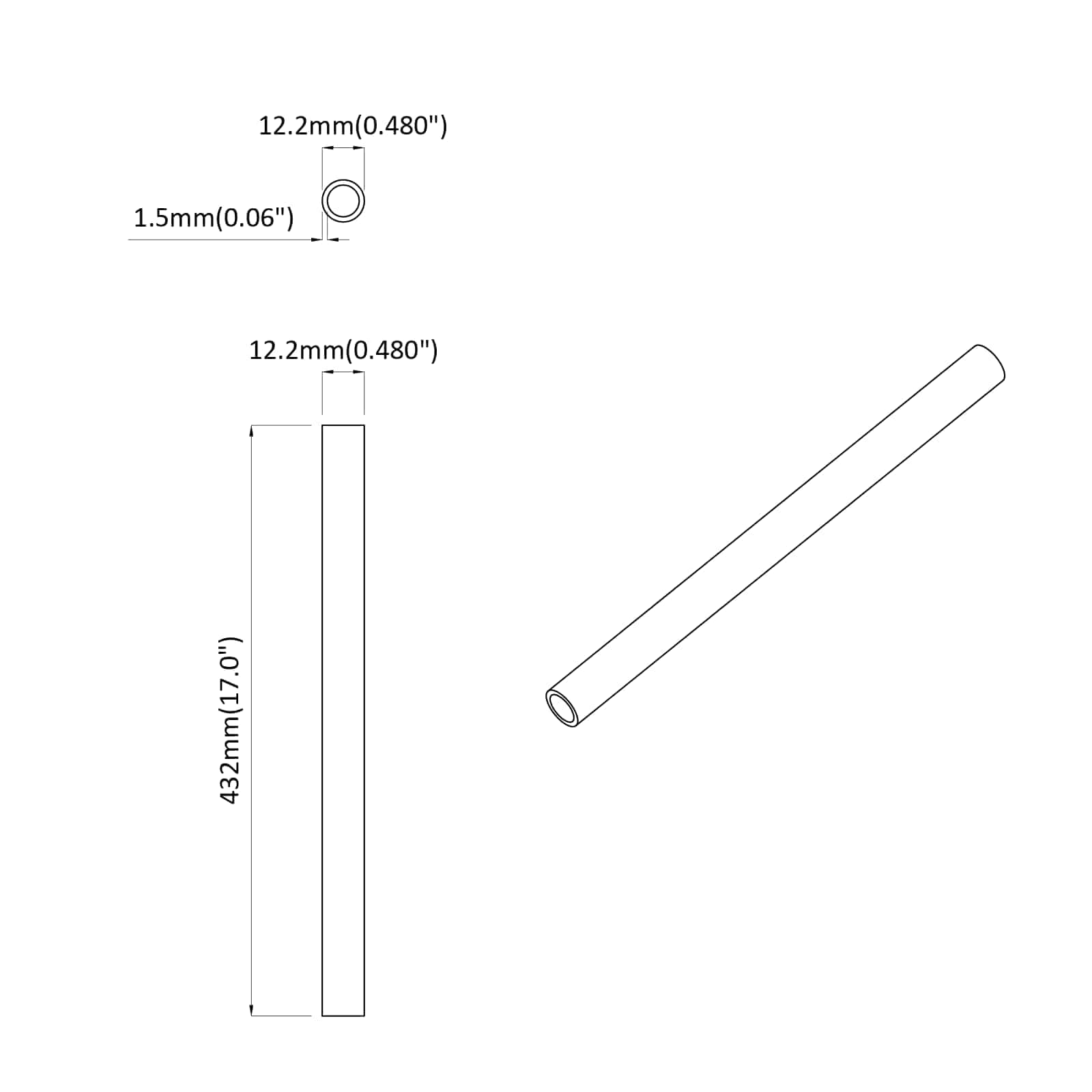 PVC Cevi 12 pcs Bela 12,2 x 1,8 x 500 mm PP in PE - slika 7