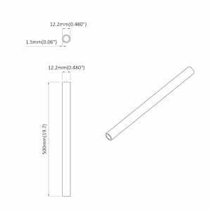 PVC trubka 12 pcs Bílá 12,2 x 1,8 x 500 mm PP a PE - obrázek 6