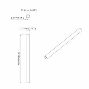 PVC trubka 12 pcs Bílá 12,2 x 1,8 x 500 mm PP a PE - obrázek 8