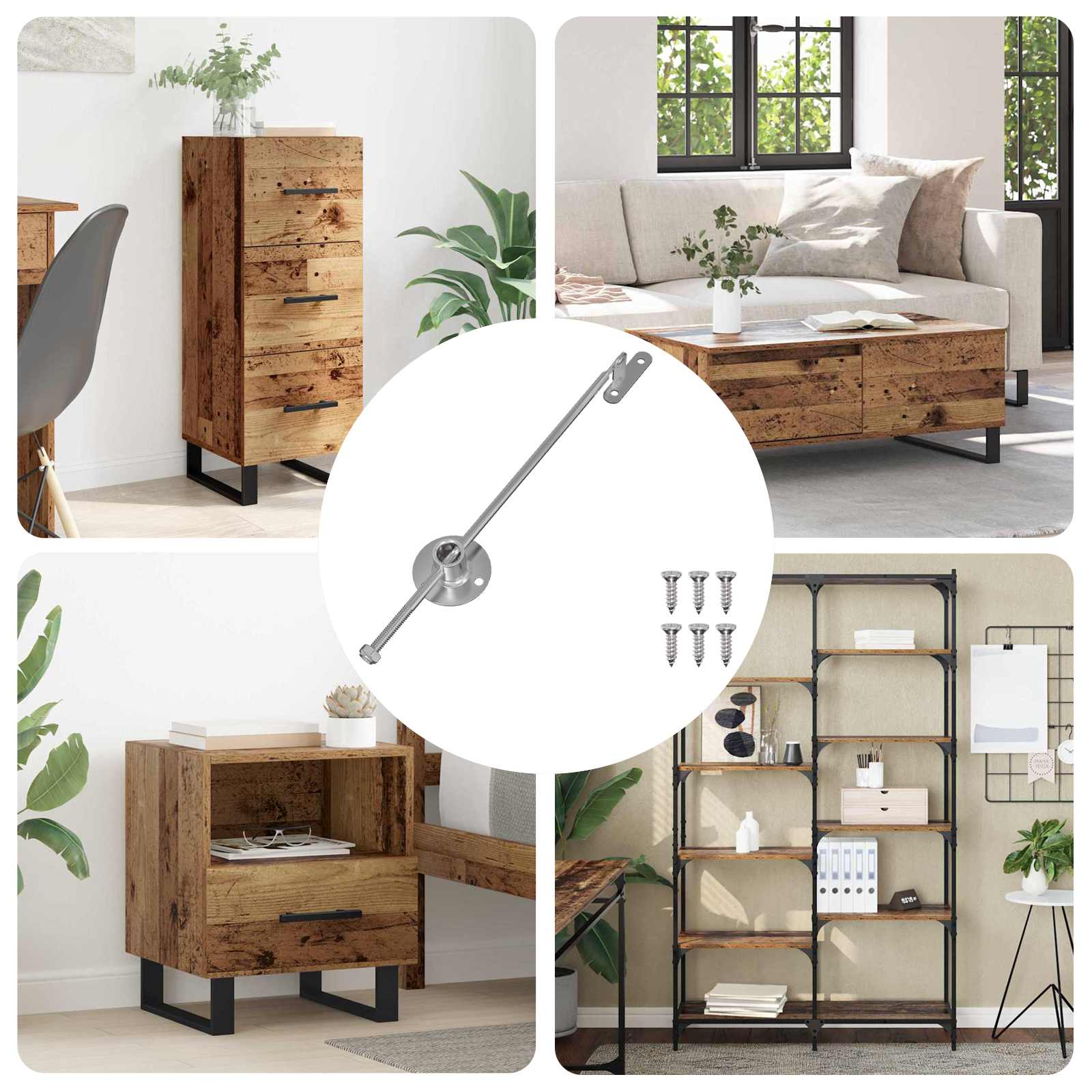 vidaXL Gasdämpfer 12 pcs Silber 190 mm Eisen