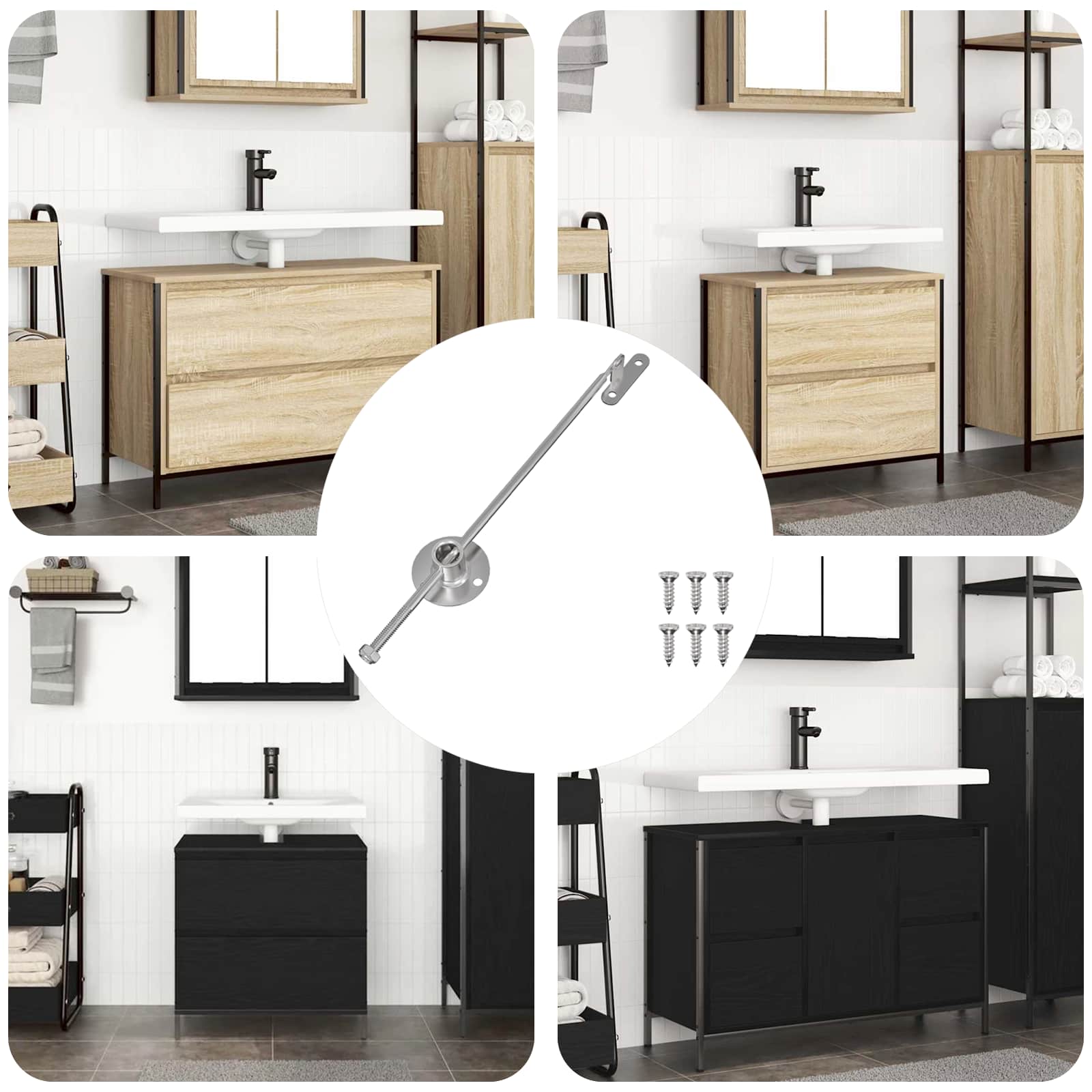 Gāzes atsperes 439 pcs Sudraba Dzelzs