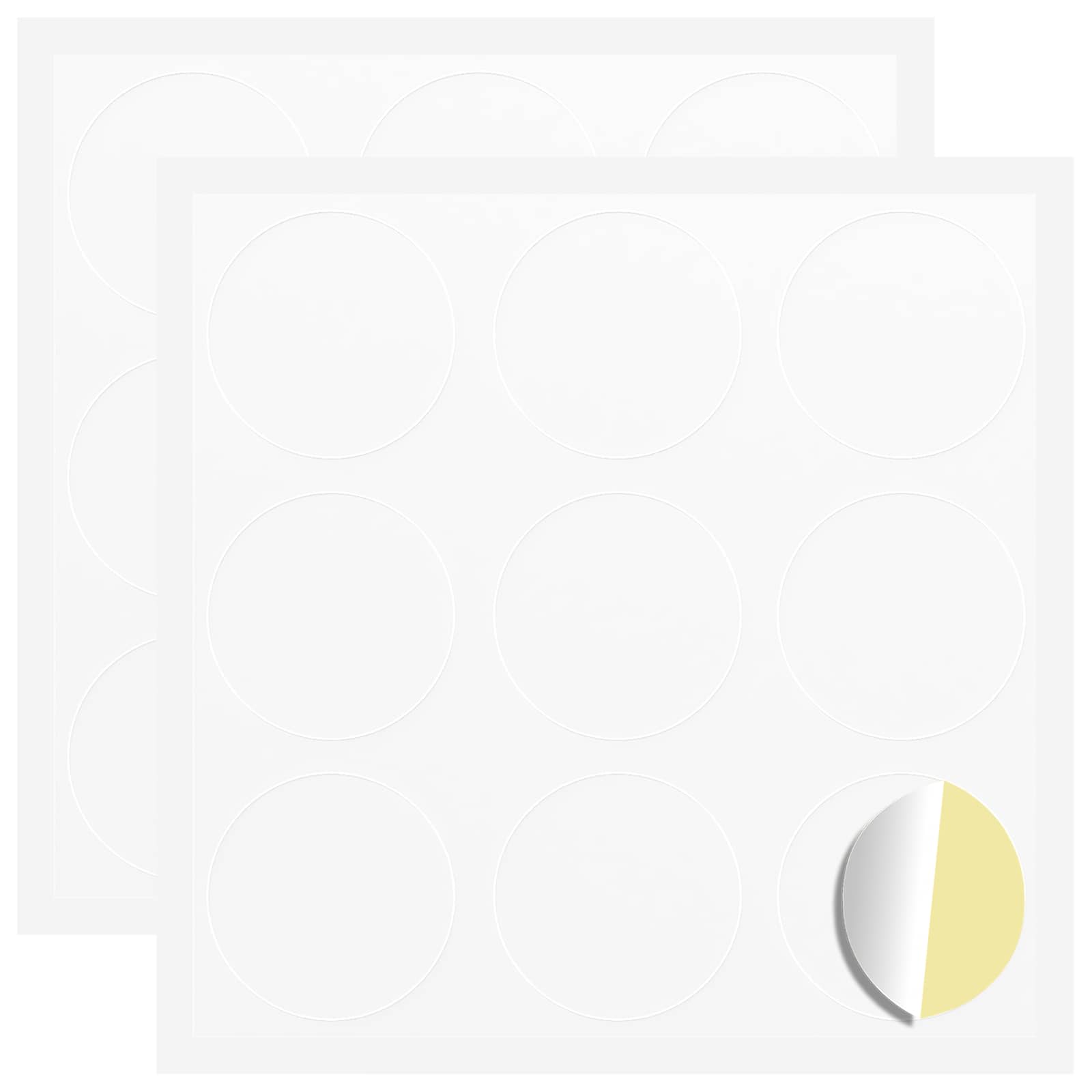 Thumbnail - vidaXL Sticker 2 pcs Weiß Ø 20 x 0,5 mm Papier