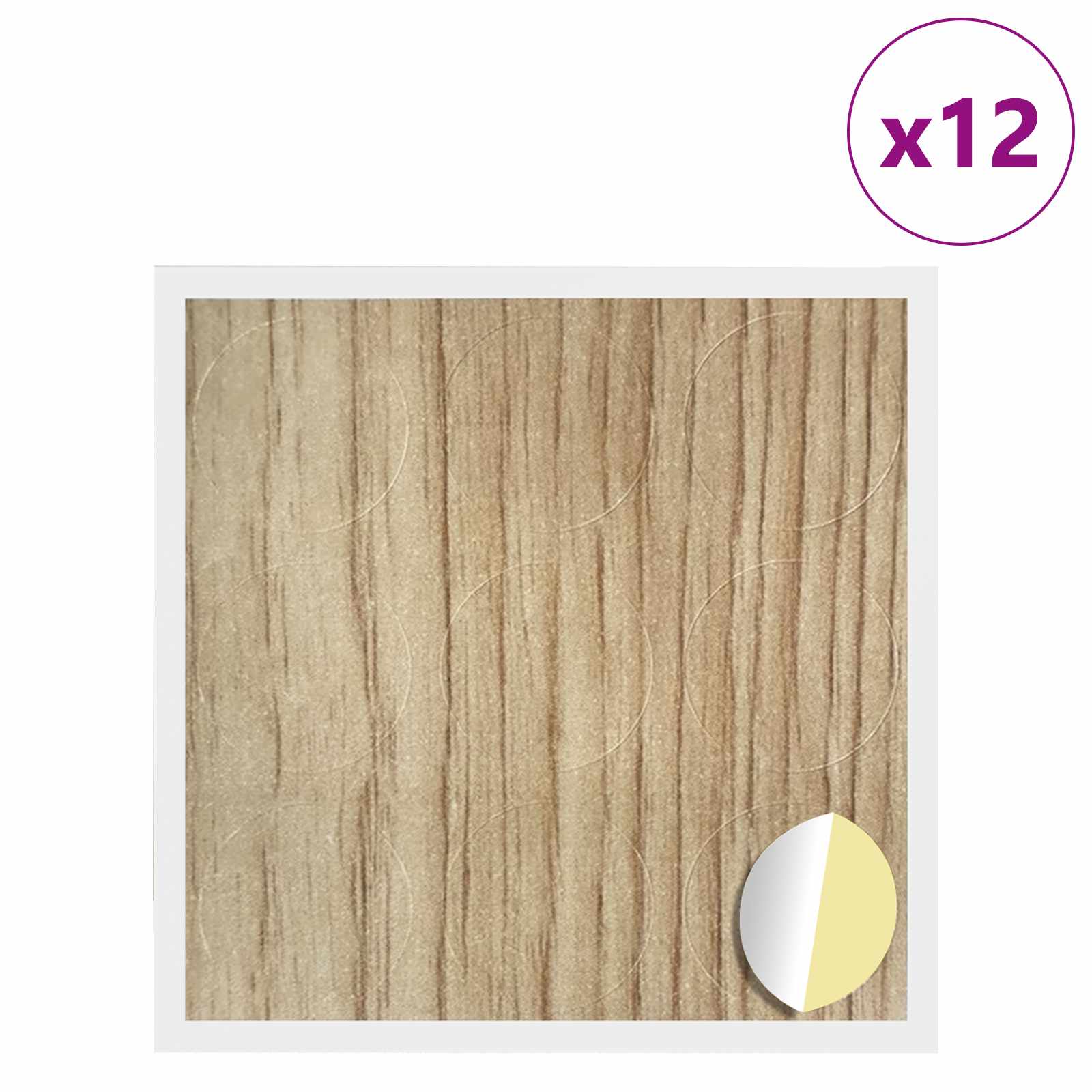 Līmējošs skrūvju vāks 12 pcs Artisānā ozols Ø 20 x 0,5 mm