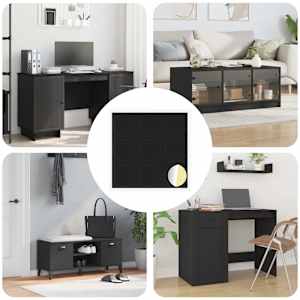 Lepljiva zaščita vijakov 12 pcs Črna Ø 20 x 0,5 mm