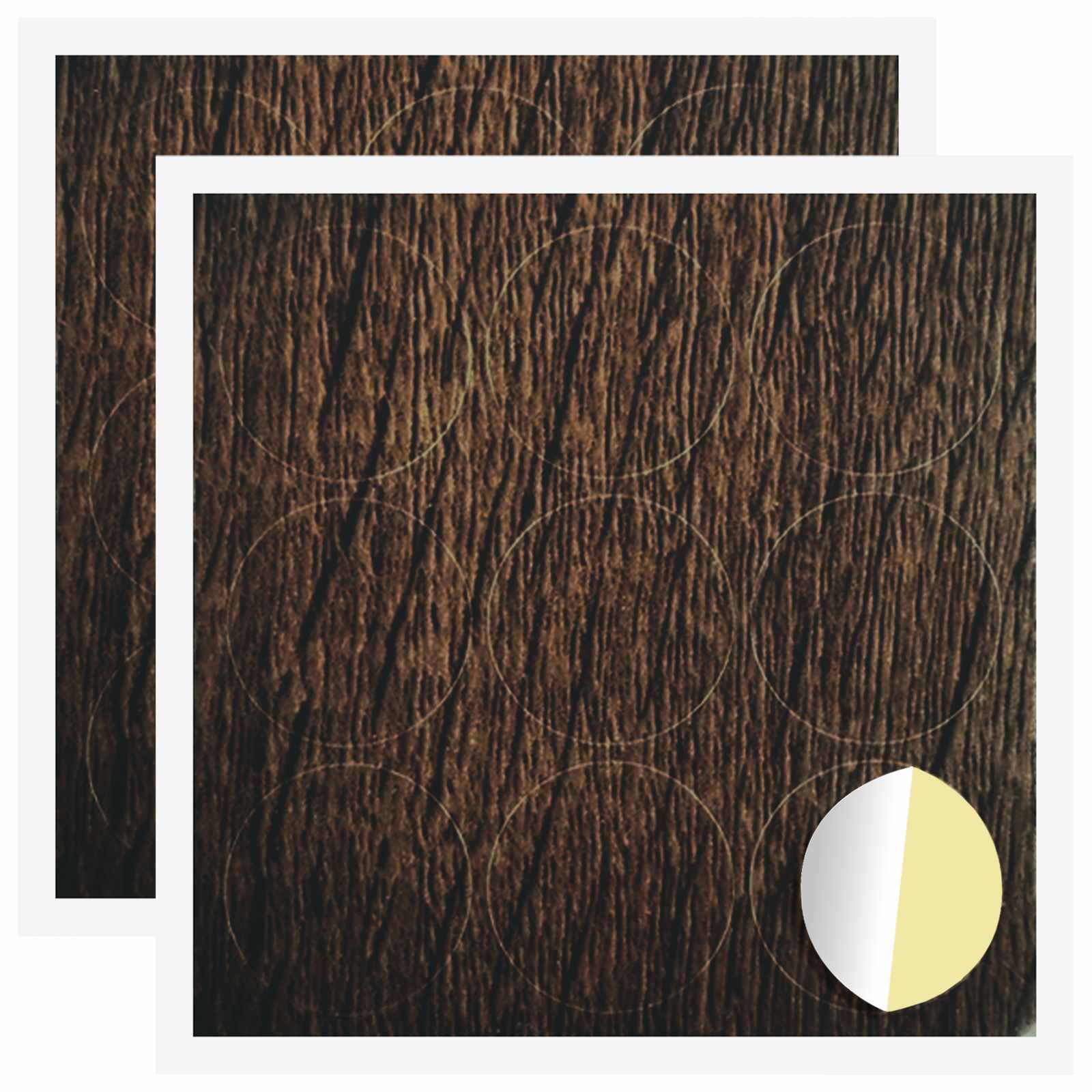 Thumbnail - vidaXL Selbstklebende Schraubenabdeckung 2 pcs Braun Eichen-Optik