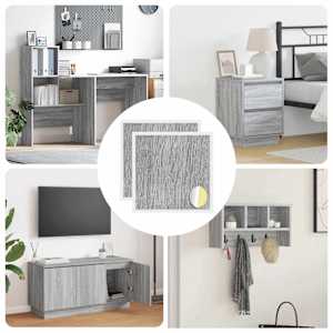 Lepljiva zaščita vijakov 2 pcs Siva Sonoma Ø 20 x 0,5 mm