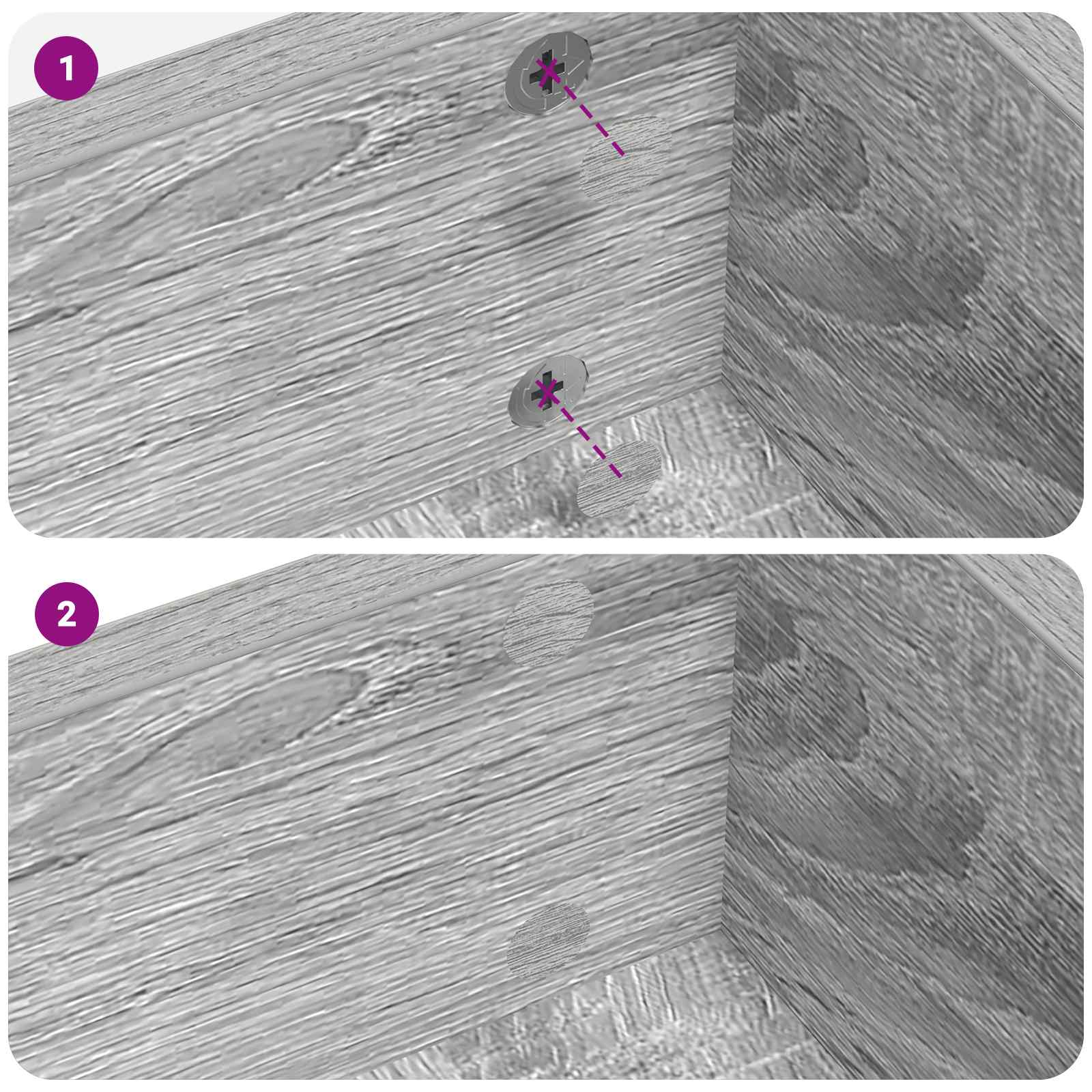 Līmējošs skrūvju vāks 2 pcs Pelēks Sonoma Ø 20 x 0,5 mm