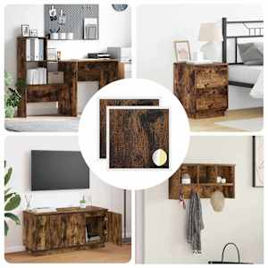 Lepljiva zaščita vijakov 2 pcs Dimljeni oreh Ø 20 x 0,5 mm