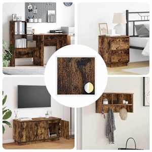 Lepljiva zaščita vijakov 12 pcs Dimljeni oreh Ø 20 x 0,5 mm