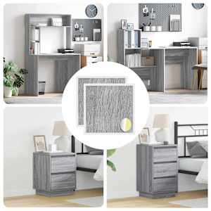 Lepljiva zaščita vijakov 2 pcs Siva Sonoma Ø 20 x 0,5 mm