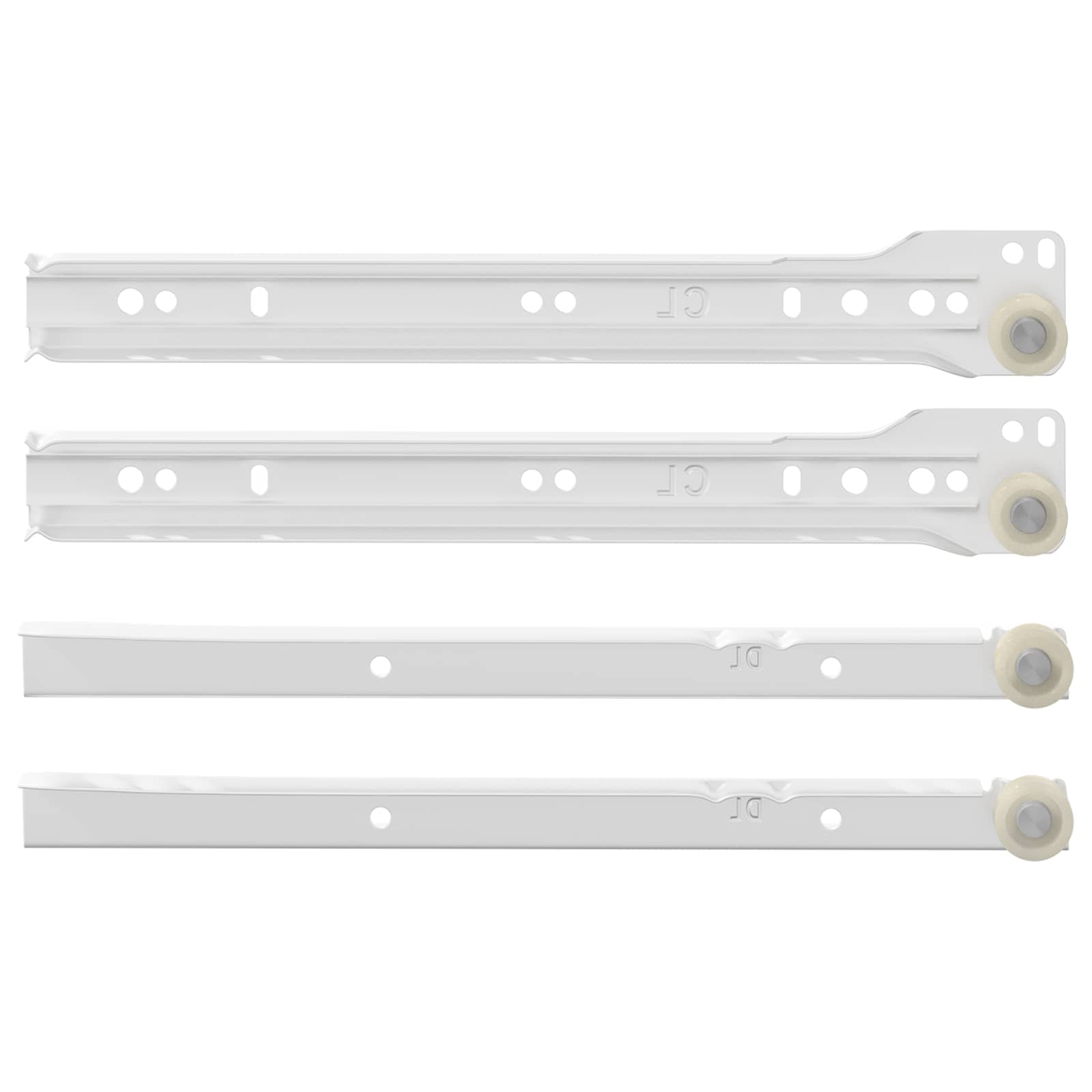 Thumbnail - vidaXL Schubladenschiene 2 pcs Weiß 250 mm Stahl