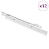vidaXL Sahtli liug 12 tk Valge 250 mm Teras