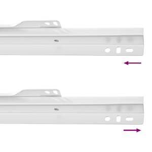 Posuvník zásuvky 12 pcs Bílá 250 mm Ocel - obrázek 7