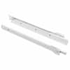 vidaXL Sahtli liug 2 tk Valge 300 mm Teras