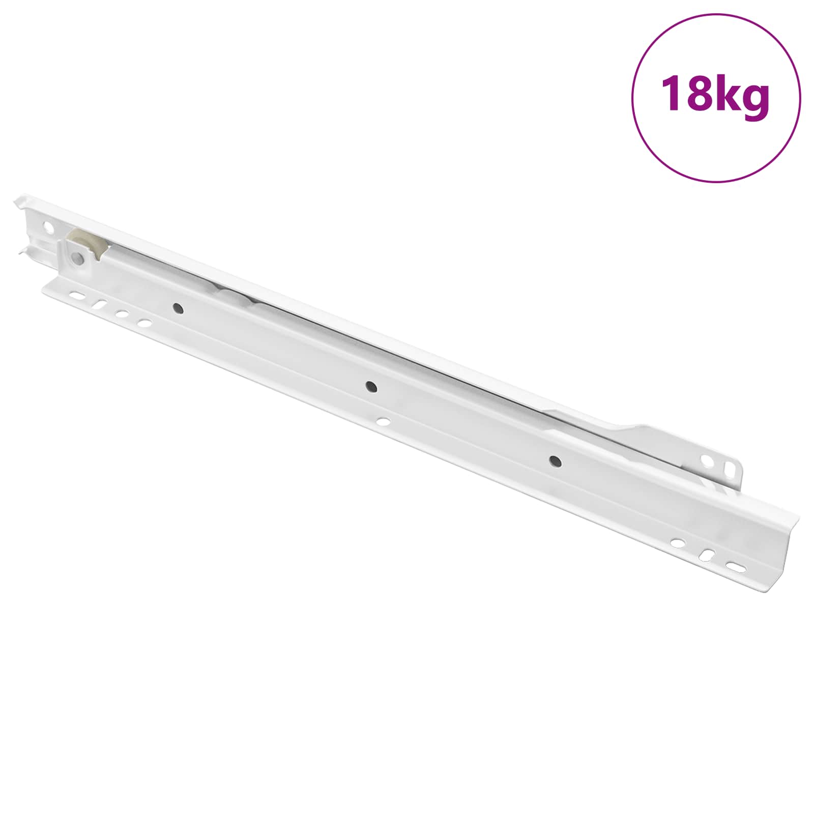 Thumbnail - vidaXL Schubladenschiene 73 pcs Weiß Stahl