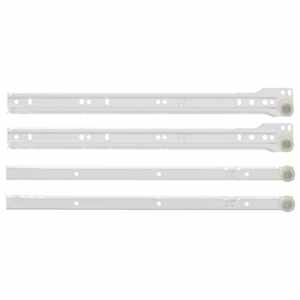 Posuvník zásuvky 2 pcs Bílá 350 mm Ocel - obrázek 3