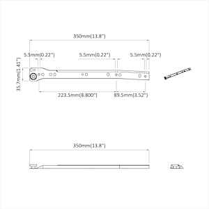 Posuvník zásuvky 12 pcs Bílá 350 mm Ocel - obrázek 8