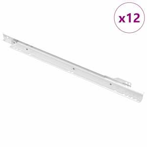 Posuvník zásuvky 12 pcs Bílá 400 mm Ocel - obrázek 2
