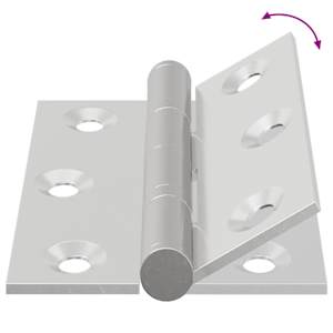 Závěs 2 pcs Stříbrná 50 x 38 x 1,3 mm Ocel - obrázek 8
