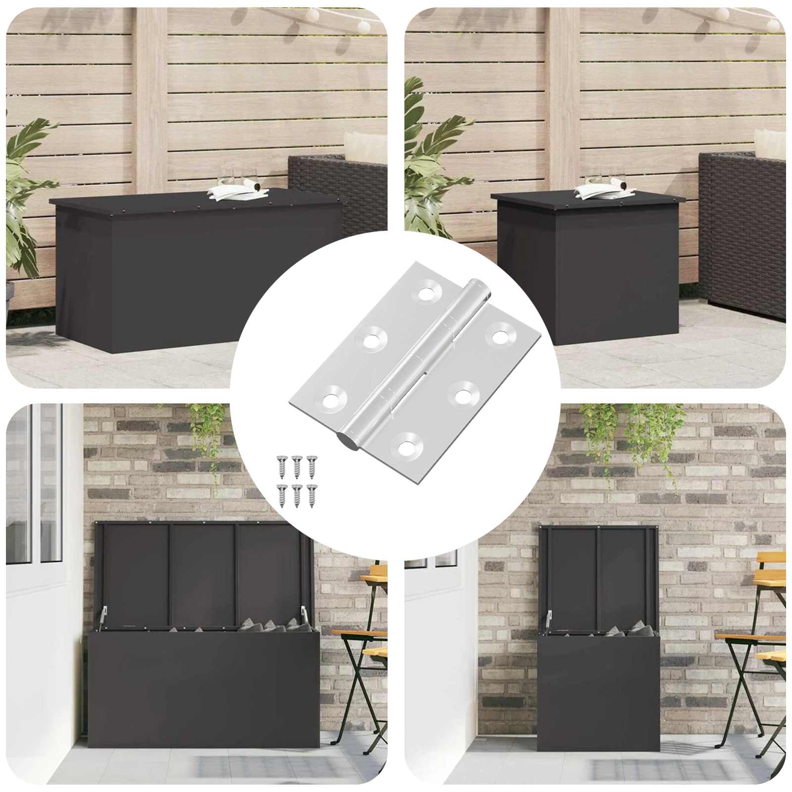 vidaXL Scharnier 720 pcs Silber 50 x 38 x 1,3 mm Stahl