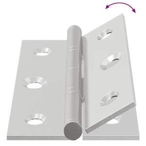 Závěs Jednobarevný 2 pcs Stříbrná 58 x 35 x 1 mm Ocel - obrázek 8