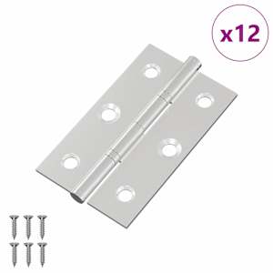 Závěs Jednobarevný 12 ks Stříbrná 58 x 35 x 1 mm Ocel - obrázek 2