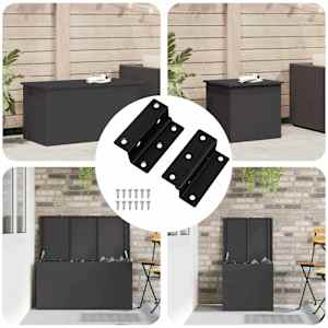 Tečaj 2 pcs Črna 38 x 17 x 60 mm elezo