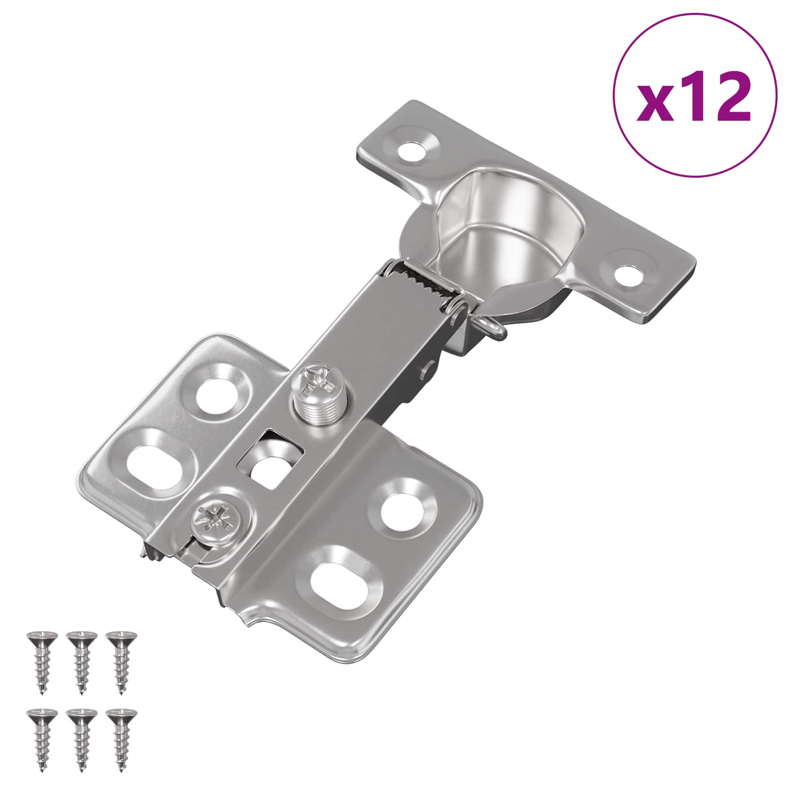 Thumbnail - vidaXL Scharnier 12 pcs Nickel 26 mm Eisen