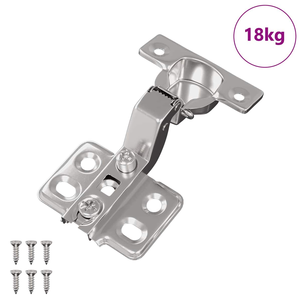 Hængsel 254 stk. Nikkel 85 x 52,5 x 9,5 mm Jern - Billede 2