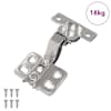 vidaXL Hing 254 tk Nikkel 85 x 52,5 x 9,5 mm Raud