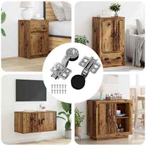 Tečaj 2 pcs srebrna 35 mm elezo