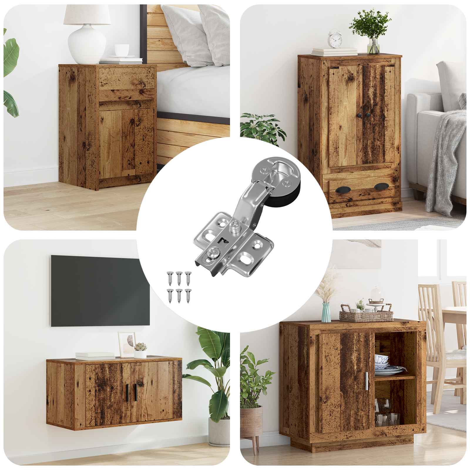 vidaXL Scharnier 12 pcs Silber 35 mm Eisen