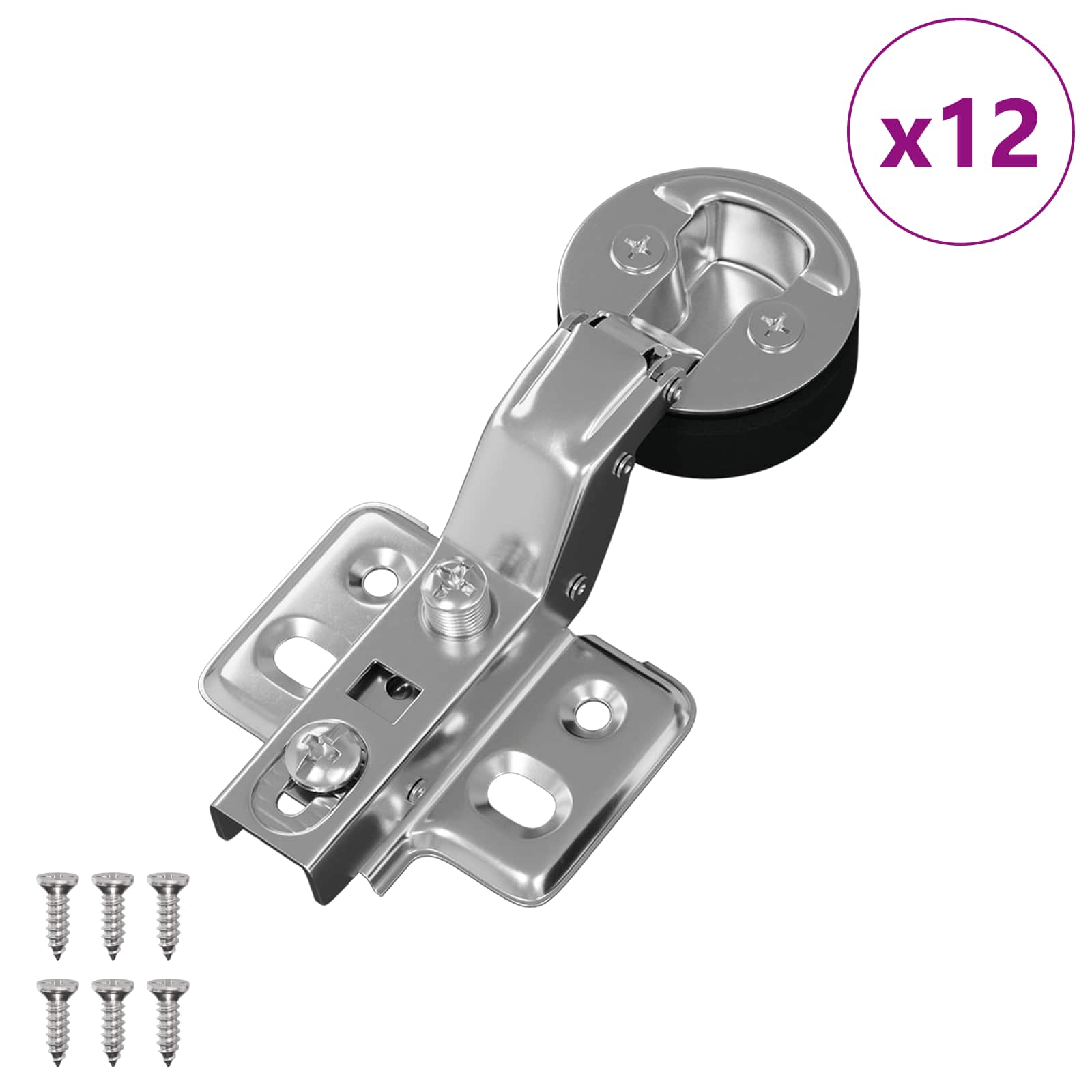 Thumbnail - vidaXL Scharnier 12 pcs Silber 35 mm Eisen