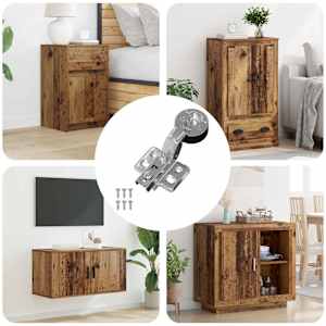 Tečaj 123 pcs srebrna 35 mm elezo