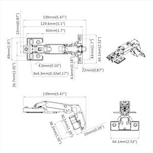 Závěs 12 pcs Niklová 139 x 64,1 x 10 mm Železo - obrázek 9