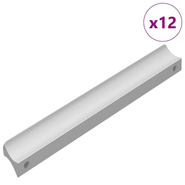 vidaXL K&auml;epide 12 tk H&otilde;bedane 105.7 x 7.4 x 15.5 mm Alumiinium