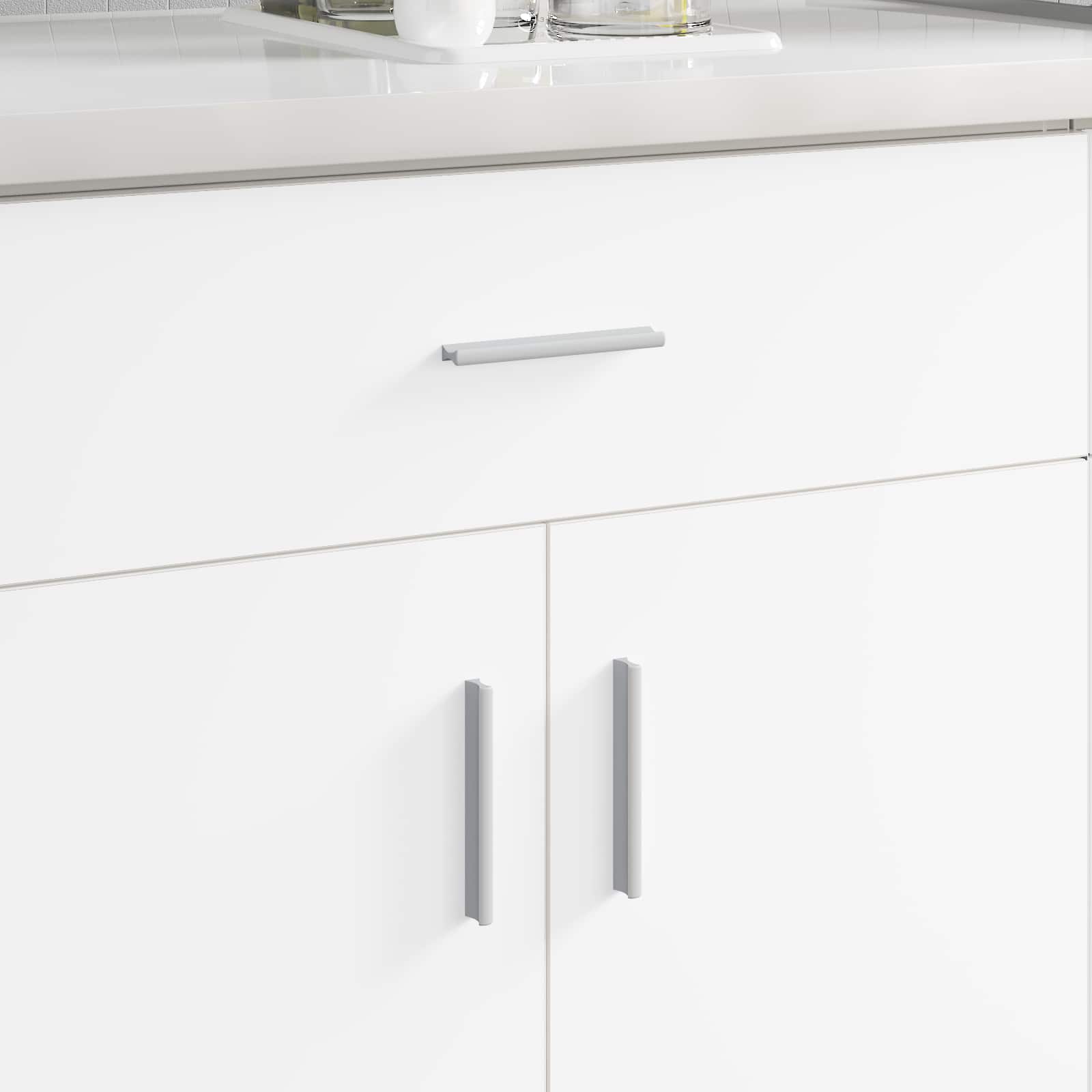 vidaXL Griff Uni 828 pcs Silber 105,7 x 7,4 x 15,5 mm Aluminium