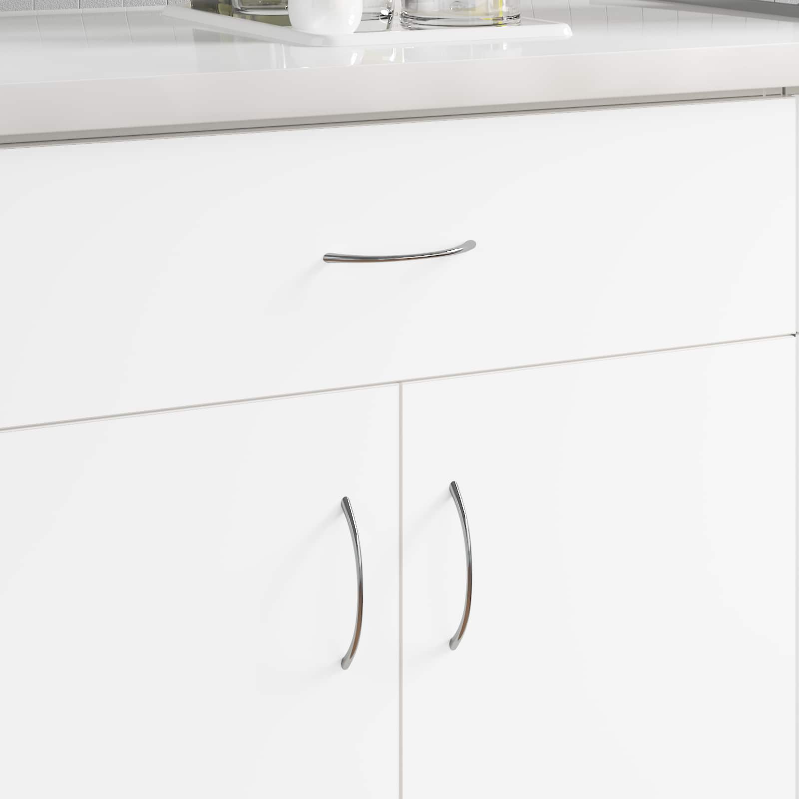 vidaXL Griff 2 pcs Silber 107 x 3,6 x 23 mm Edelstahl