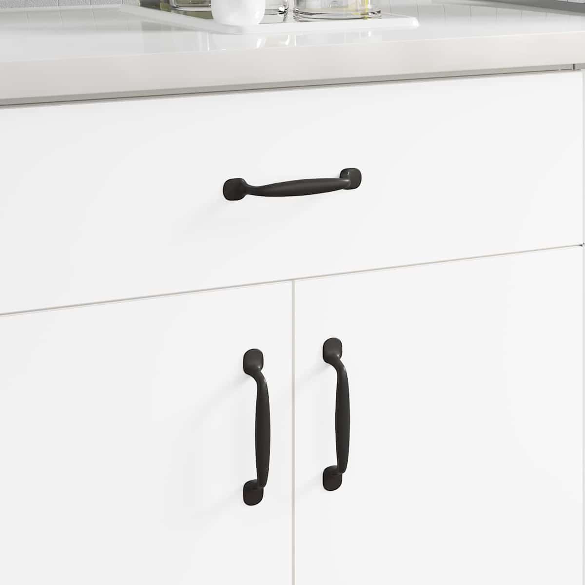 Møbel Håndtag 250 stk. Sort 130 x 19,4 x 22,3 mm Aluminium