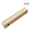 vidaXL Sirge k&auml;epide 12 tk Looduslik puiduv&auml;rv 130 x 25 x 30 mm