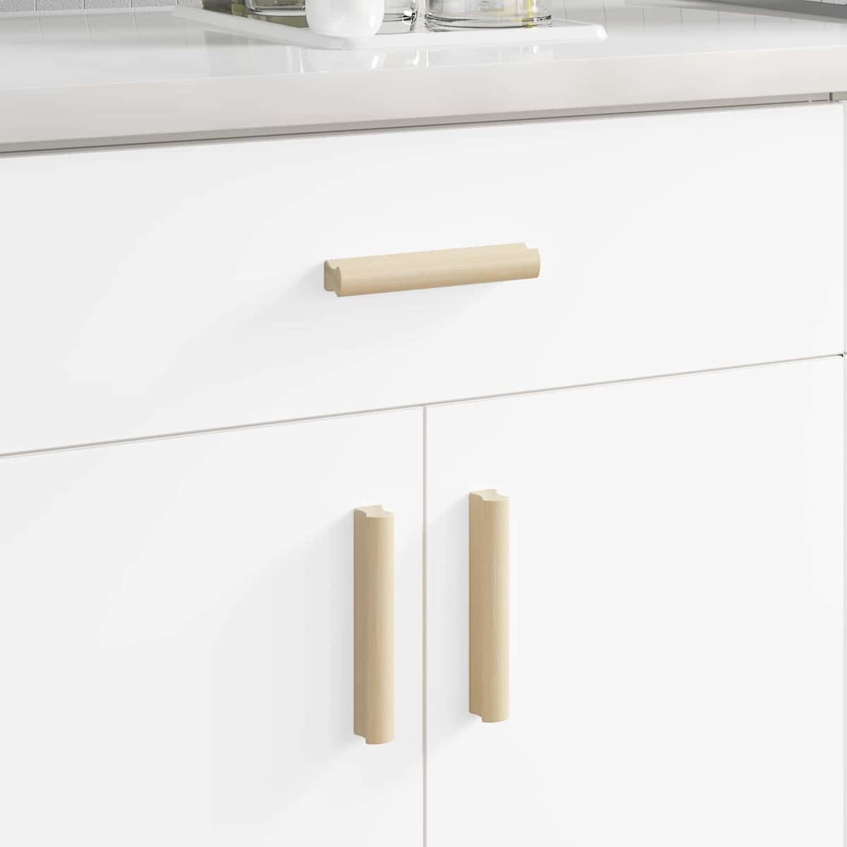 Lige håndtag 587 stk. Naturlig træfarve 130 x 25 x 30 mm