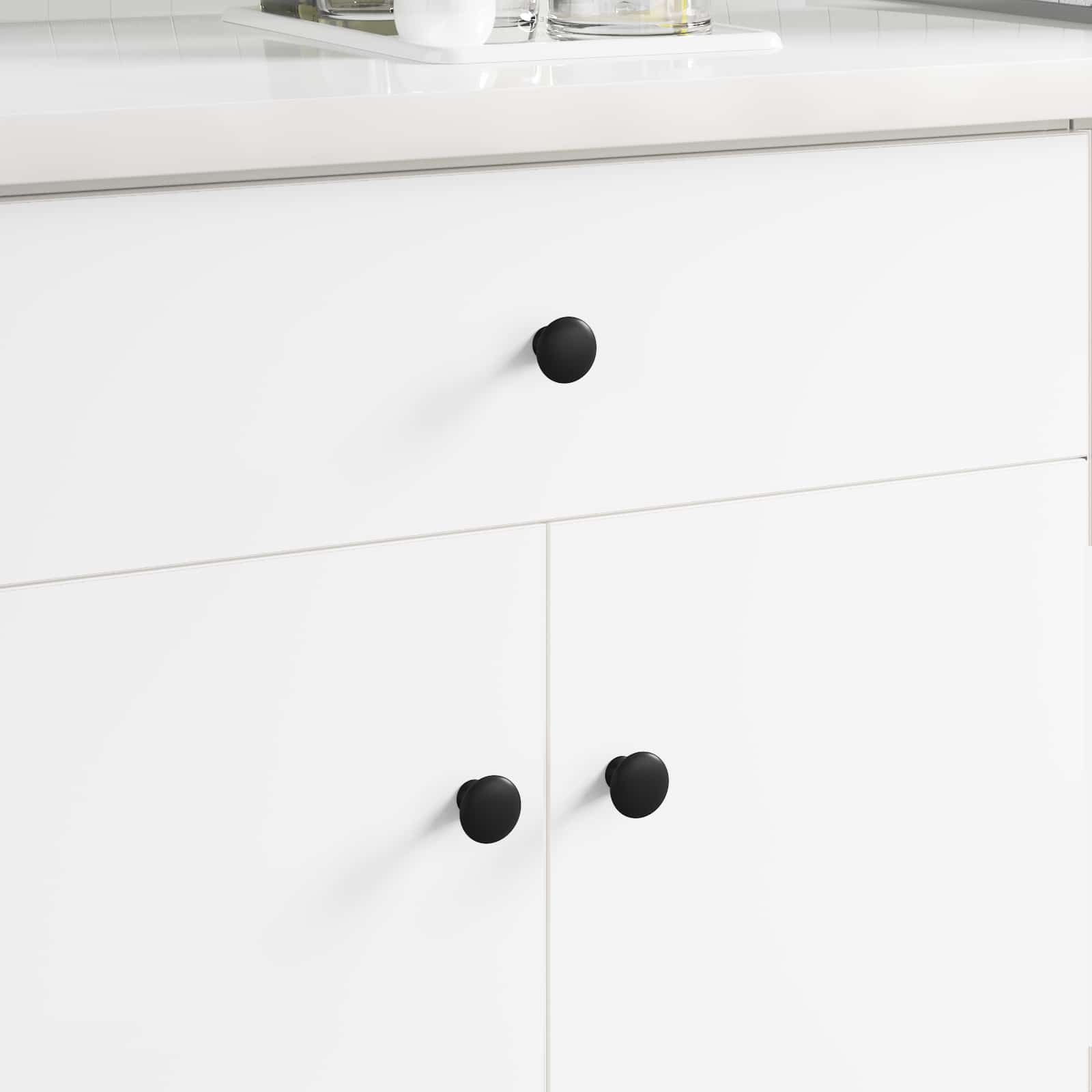 vidaXL Griff 12 pcs Schwarz Ø30 mm Aluminium