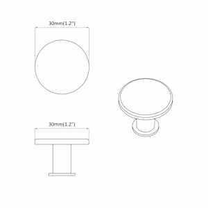 Rukojeť 12 pcs Černá Ø30 mm Hliník - obrázek 7