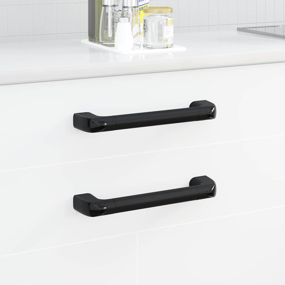 Håndtag Ensfarvet 69 stk. Sort 380 x 34 x 85 mm Aluminium og PP