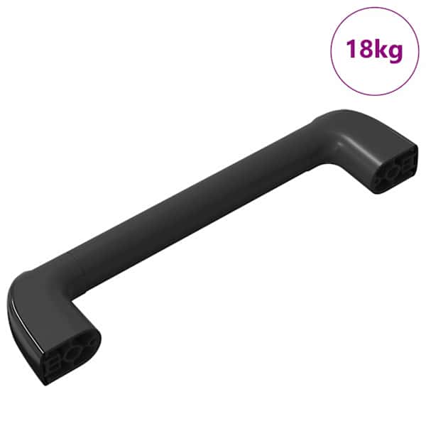 vidaXL K&auml;epide 69 tk Must 380 x 34 x 85 mm Alumiinium ja PP