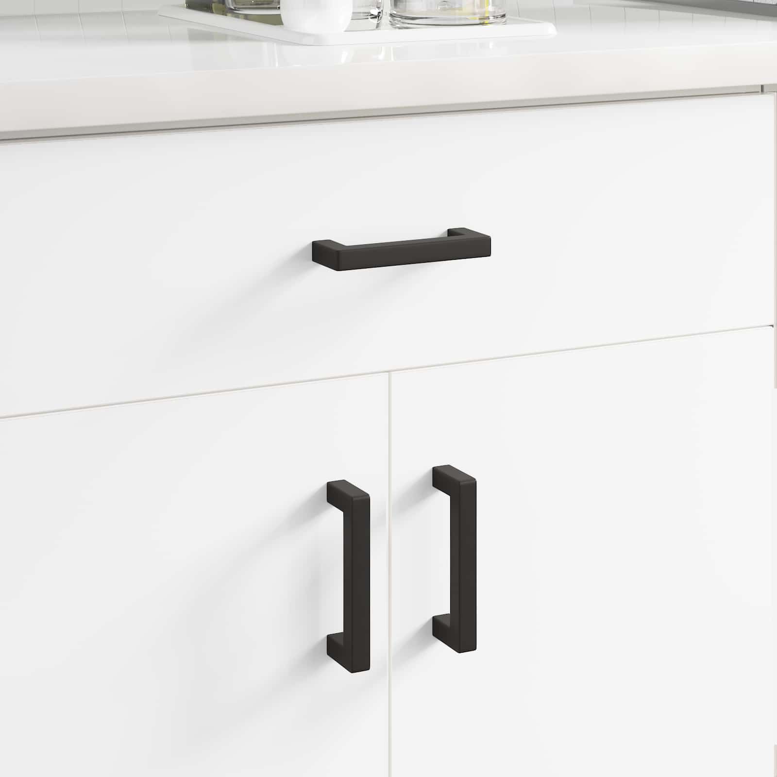 vidaXL Möbelgriff 12 pcs Schwarz 110 x 12 x 36 mm Eisen