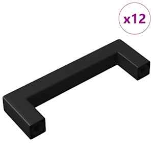 Nábytkové madlo 12 pcs Černá 110 x 12 x 36 mm Železo - obrázek 2