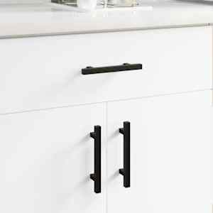 Madlo na skříň 12 pcs Černá 150 x 12,3 x 35,2 mm Nerezová ocel