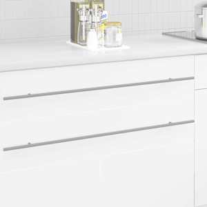 Ročaj za omaro 2 pcs srebrna 900 mm Nerjaveče jeklo